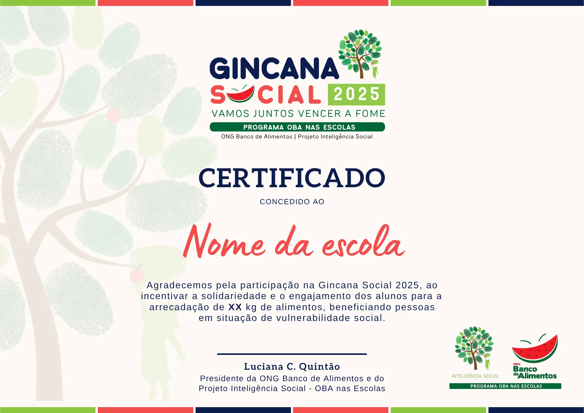 Certificado de Participação da Gincana Social 2025