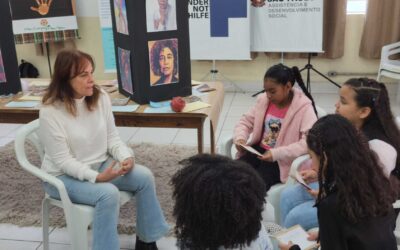 Crianças da Casa de Assistência Filadélfia entrevistam Luciana Quintão