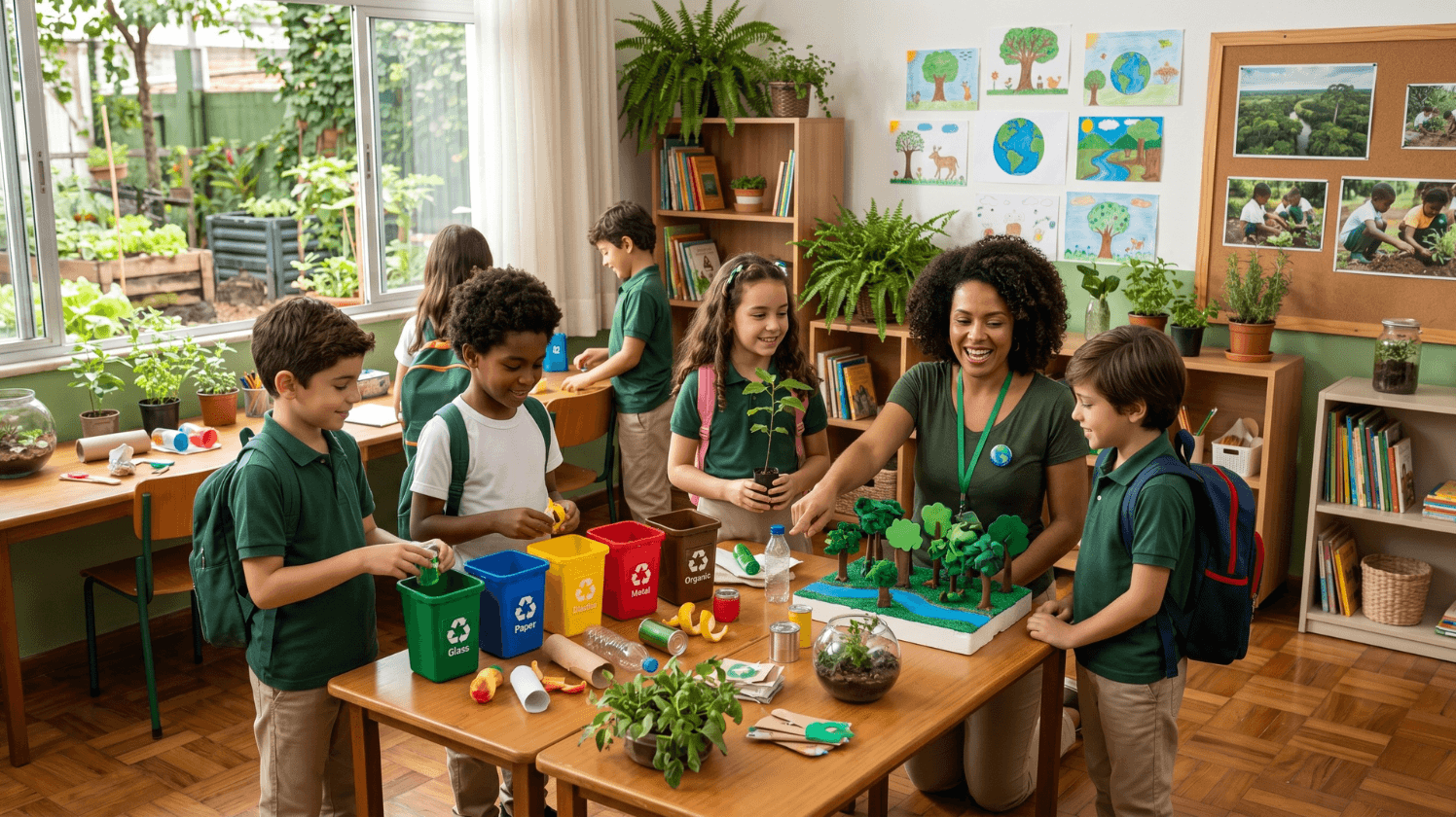 Educação ambiental nas escolas com atividades práticas